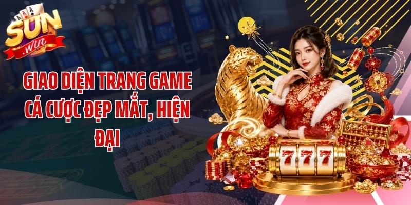 Giao diện trang game cá cược đẹp mắt, hiện đại